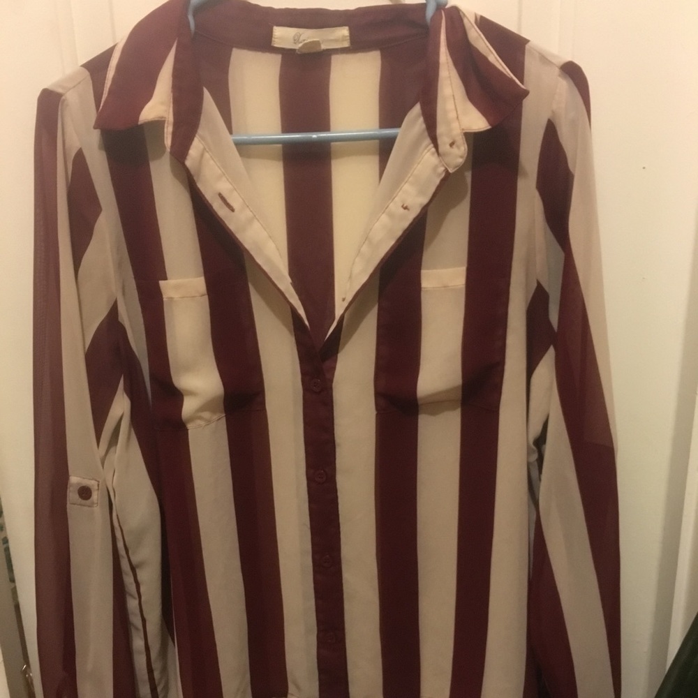 Striped button up